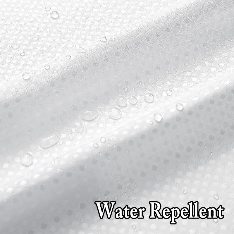 Gibelle No Hook Waffle Weave Shower Curtain with Snap-in Fabric Liner Set for Bathroom  Hotel Style with Mesh Top Window  Waterproof & Washable  White  72x74 - Image 5